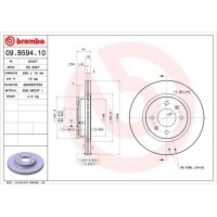 09.B594.10 BREMBO Гальмівний диск