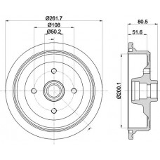 MBD298 MINTEX Гальмівний барабан