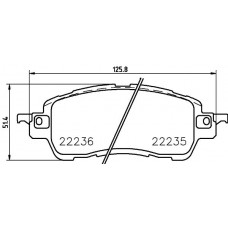 8DB 355 029-351 HELLA Комплект гальмівних колодок дисковий гальм