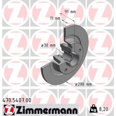 470.5407.00 ZIMMERMANN Гальмівний диск