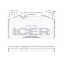 182112 ICER Комплект гальмівних колодок дисковий гальм