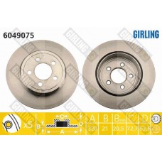 6049075 GIRLING Гальмівний диск