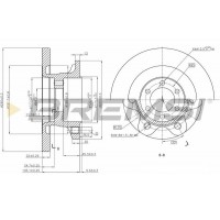 CD5313S BREMSI Гальмівний диск