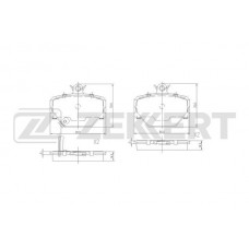BS-2897 ZEKKERT Комплект гальмівних колодок дисковий гальм