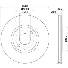 8DD 355 107-841 HELLA Гальмівний диск