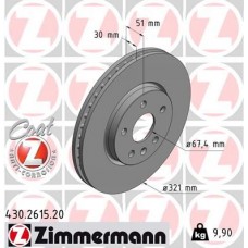 430.2615.20 ZIMMERMANN Гальмівний диск