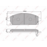 BD-5704 LYNXauto Комплект гальмівних колодок дисковий гальм