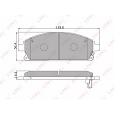 BD-5704 LYNXauto Комплект гальмівних колодок дисковий гальм