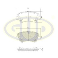 GBP141232 G.U.D. Комплект гальмівних колодок дисковий гальм