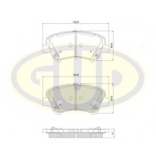 GBP141232 G.U.D. Комплект гальмівних колодок дисковий гальм