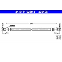 24.5111-0260.3 ATE Гальмівний шланг