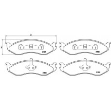 P 37 004 BREMBO Комплект гальмівних колодок дисковий гальм
