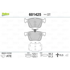 601425 VALEO Комплект гальмівних колодок дисковий гальм