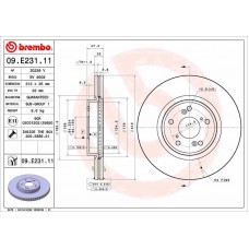 09.E231.11 BREMBO Гальмівний диск