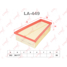 LA-449 LYNXauto Повітряний фільтр