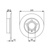 0 986 479 V52 BOSCH Гальмівний диск