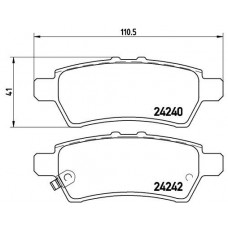 P 56 060 BREMBO КомплеК т гальмівних колодок, дискове гальмо