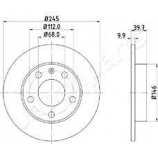 DP-0929 JAPANPARTS Гальмівний диск