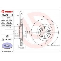 09.C497.11 BREMBO Гальмівний диск