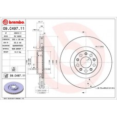 09.C497.11 BREMBO Гальмівний диск