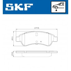 VKBP 80002 SKF Комплект гальмівних колодок дисковий гальм