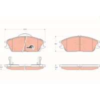 GDB3331 TRW Комплект гальмівних колодок дисковий гальм