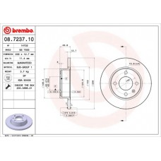 08.7237.10 BREMBO Гальмівний диск