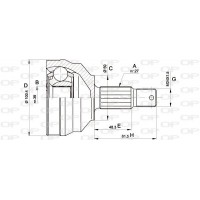 CVJ5460.10 OPEN PARTS Шарнирный комплект, Привідний вал