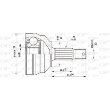 CVJ5460.10 OPEN PARTS Шарнирный комплект, Привідний вал