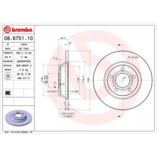 08.6751.10 BREMBO Гальмівний диск