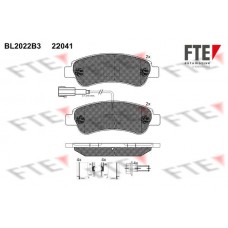BL2022B3 FTE Комплект гальмівних колодок дисковий гальм