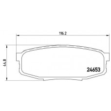 P 83 098 BREMBO КомплеК т гальмівних колодок, дискове гальмо