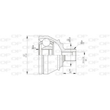 CVJ5667.10 OPEN PARTS Шарнирный комплект, Привідний вал