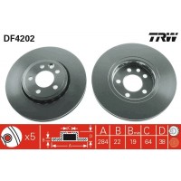 DF4202 TRW Гальмівний диск