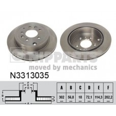N3313035 NIPPARTS Гальмівний диск