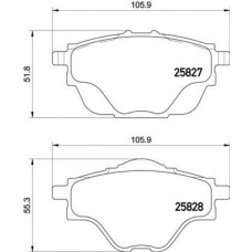 P 61 124 BREMBO Комплект гальмівних колодок дисковий гальм