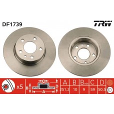 DF1739 TRW Гальмівний диск