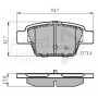 ADB01039 COMLINE Комплект гальмівних колодок дисковий гальм