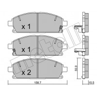 22-0406-2 METELLI Комплект гальмівних колодок дисковий гальм
