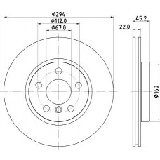 8DD 355 122-651 HELLA Гальмівний диск