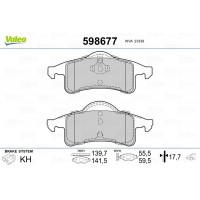 598677 VALEO КомплеК т гальмівних колодок, дискове гальмо