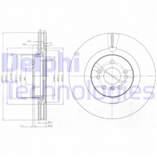 BG9013 DELPHI Гальмівний диск