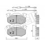 22-0036-0 METELLI Комплект гальмівних колодок дисковий гальм