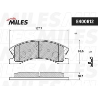 E400612 MILES Комплект гальмівних колодок дисковий гальм
