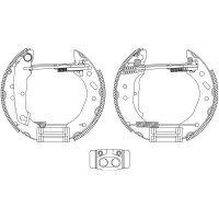 8DB 355 005-011 HELLA PAGID Комплект гальмівних колодок