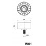 BE-W01 JAPANPARTS Устройство для натяжения ремня, Ремінь ГРМ