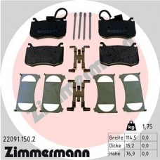 22091.150.2 ZIMMERMANN Комплект гальмівних колодок дисковий гальм