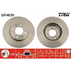 DF4839 TRW Гальмівний диск