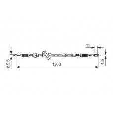 1 987 477 189 BOSCH Тросик, cтояночный тормоз