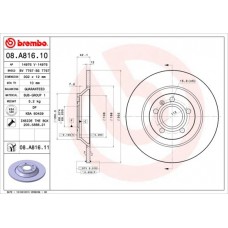08.A816.11 BREMBO Гальмівний диск